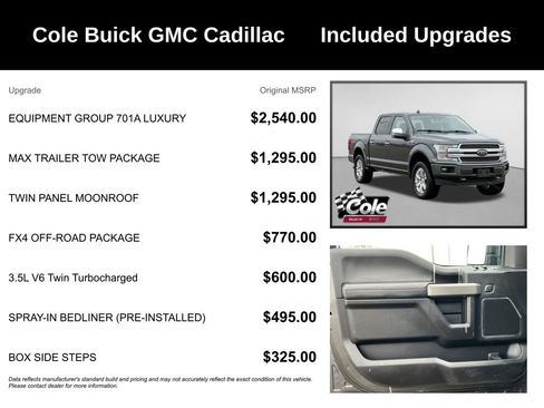 Used 2018 Ford F150 Platinum w/ Equipment Group 701A Luxury image 3