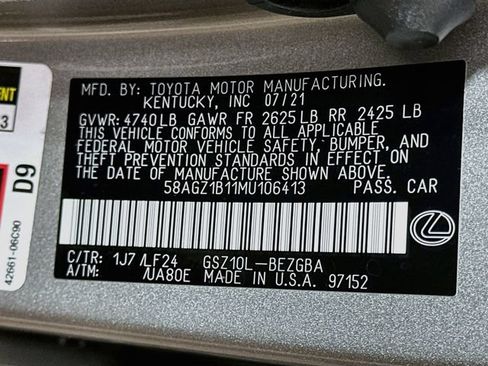 Used 2021 Lexus ES 350 F Sport w/ Accessory Package FWD image 25