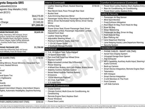 Used 2024 Toyota Sequoia SR5 w/ SR5 Premium Package AWD/4WD image 35