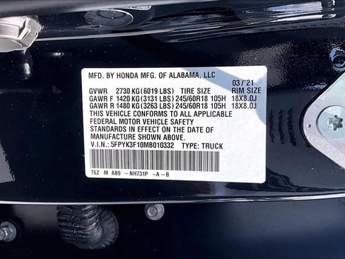 Used 2021 Honda Ridgeline Sport image 3