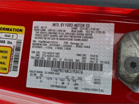 Used 2019 Ford Mustang GT Premium w/ GT Performance Package image 47