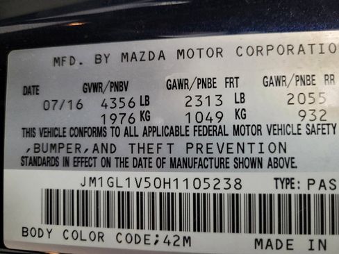 Used 2017 MAZDA MAZDA6 Touring FWD image 33