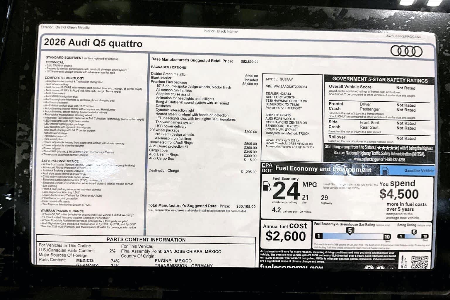 Used 2026 Audi Q5 Premium w/ Premium Plus AWD/4WD image 16
