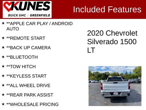 Used 2020 Chevrolet Silverado 1500 LT w/ Remote Start Package image 2