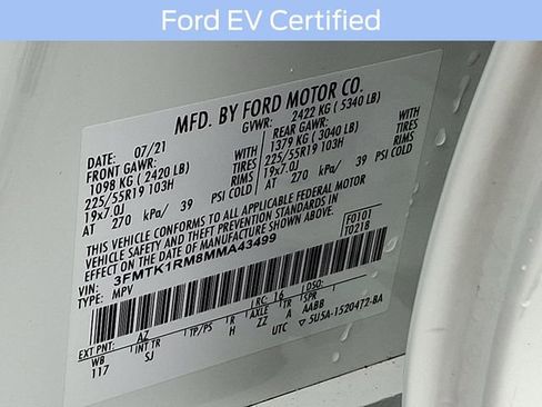 Certified 2021 Ford Mustang Mach-E Select w/ Comfort/Appearance Package image 29