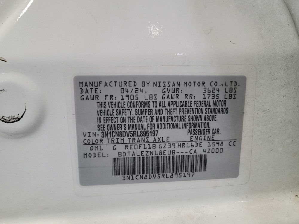 Used 2024 Nissan Versa S w/ Trunk Package FWD image 33
