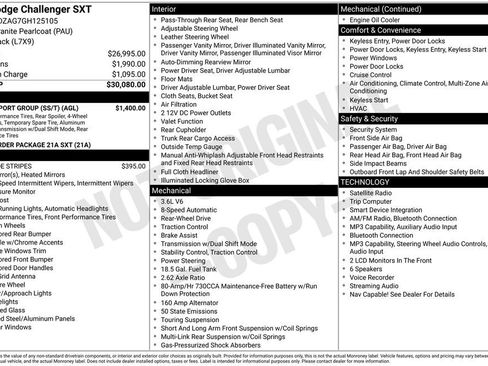 Used 2016 Dodge Challenger SXT w/ Super Sport Group (SS/T) RWD image 32