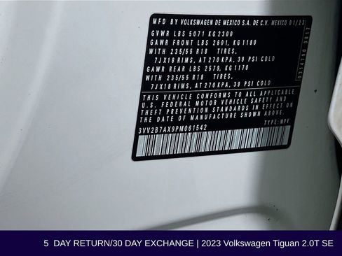 Used 2023 Volkswagen Tiguan SE image 35