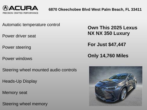 Used 2025 Lexus NX 350 350 Luxury w/ Accessory Package (2T) image 12