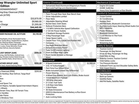 Used 2021 Jeep Wrangler Unlimited Sport AWD/4WD image 11