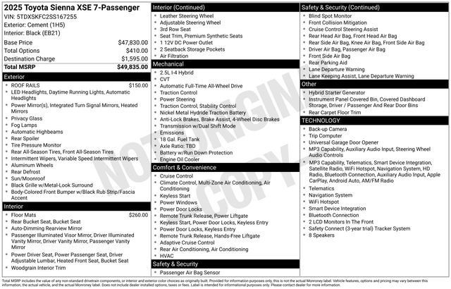 Used 2025 Toyota Sienna XSE AWD/4WD image 33