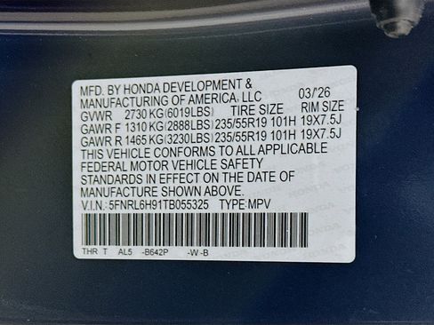 New 2026 Honda Odyssey Elite image 33