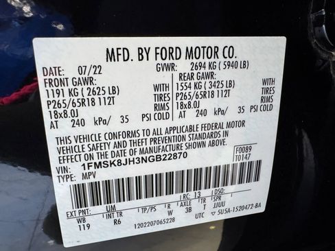 Used 2022 Ford Explorer Timberline image 34