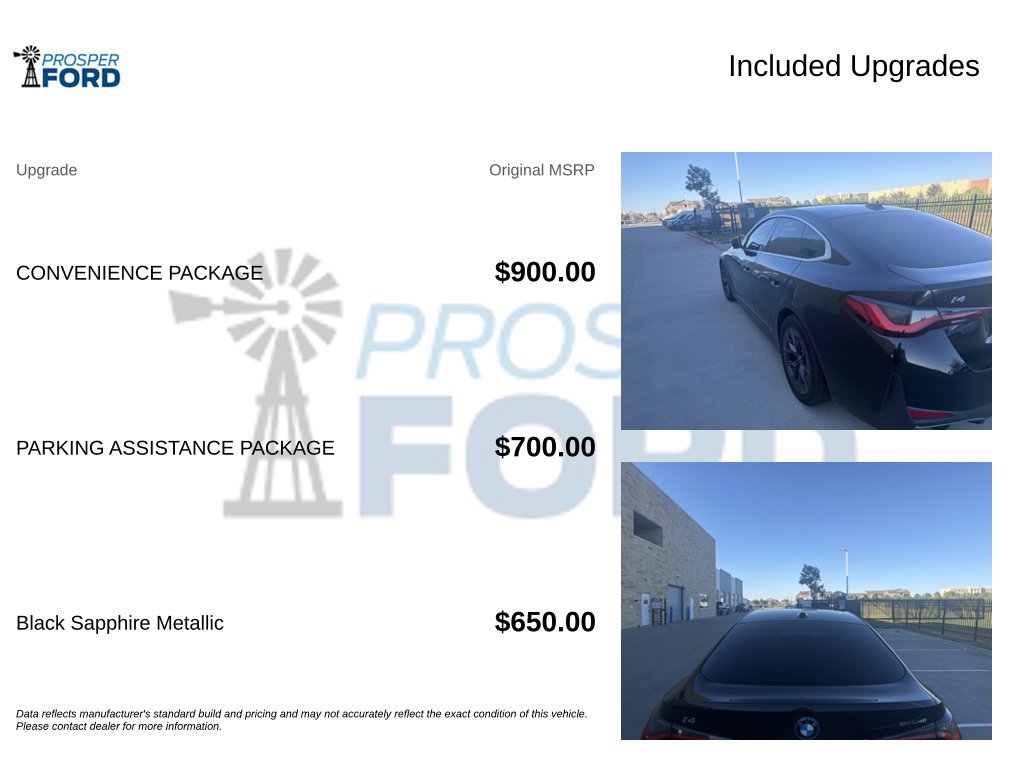 Used 2024 BMW i4 eDrive40 w/ Convenience Package RWD image 3