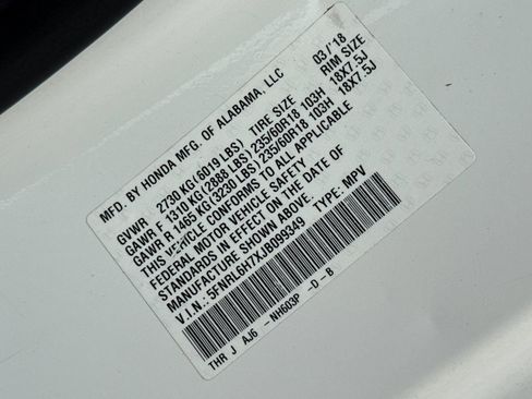 Certified 2018 Honda Odyssey EX-L image 31