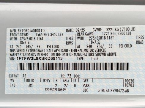 Certified 2025 Ford F150 XLT w/ Equipment Group 301A Standard image 26