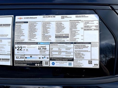 New 2026 Chevrolet Blazer RS w/ Driver Confidence II Package FWD image 11