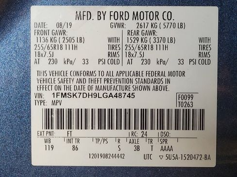 Used 2020 Ford Explorer XLT RWD image 33