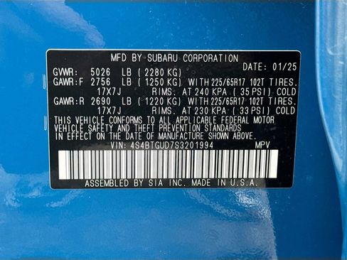 Certified 2025 Subaru Outback Wilderness w/ Wilderness Package image 46