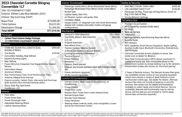 Used 2023 Chevrolet Corvette Stingray Convertible w/ 1LT RWD image 2