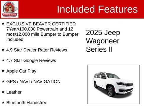 Used 2025 Jeep Wagoneer Series II w/ 8-Passenger Seating Package AWD/4WD image 4