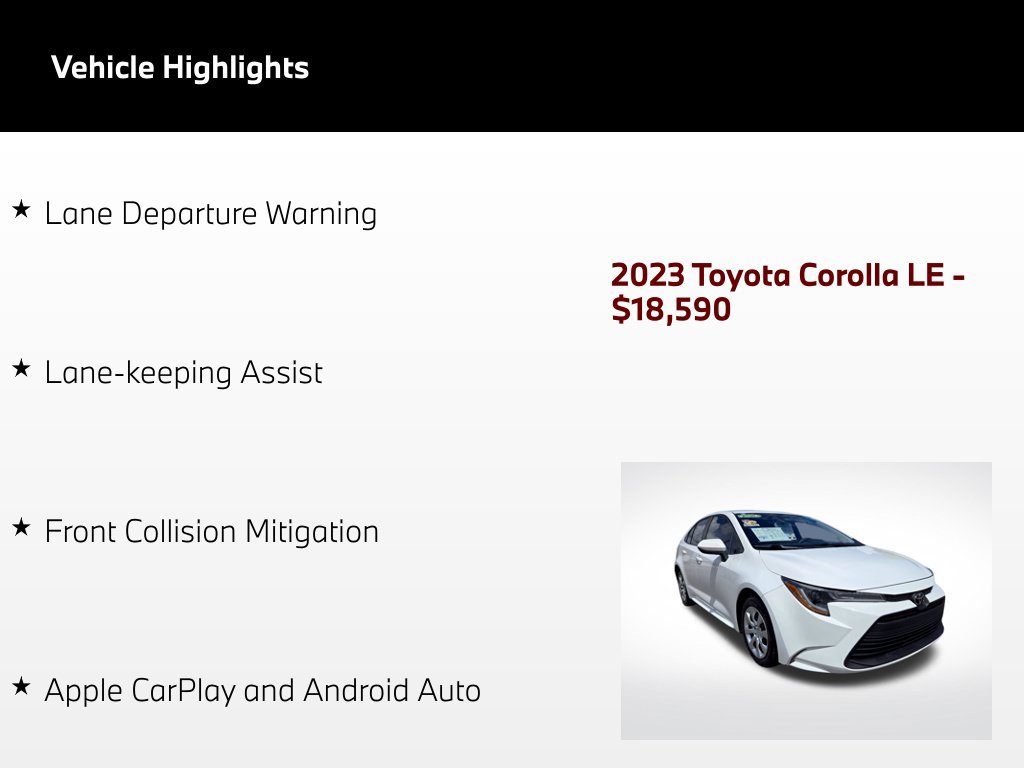 Used 2023 Toyota Corolla LE FWD image 50