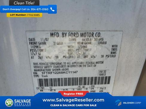 Used 2008 Ford F150 2WD Regular Cab image 16
