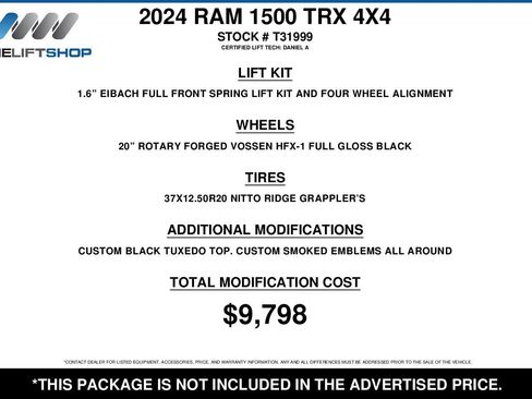 Used 2024 RAM 1500 TRX w/ TRX Level 2 Equipment Group image 2