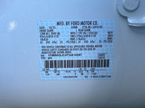 New 2026 Ford Explorer Tremor w/ Tremor Ultimate Package AWD/4WD image 33