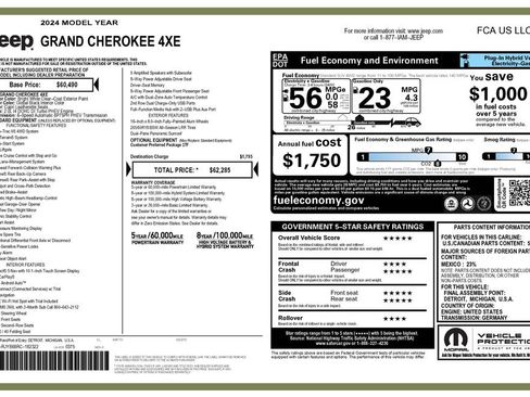 Used 2024 Jeep Grand Cherokee Limited 4xe AWD/4WD image 4