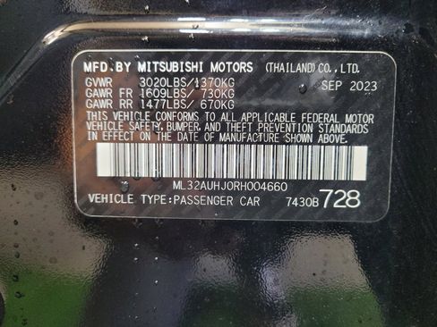 Used 2024 Mitsubishi Mirage ES FWD image 33