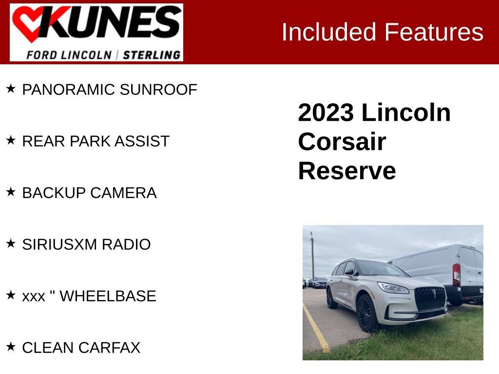 Used 2023 Lincoln Corsair Reserve w/ Equipment Group 202A AWD/4WD image 3