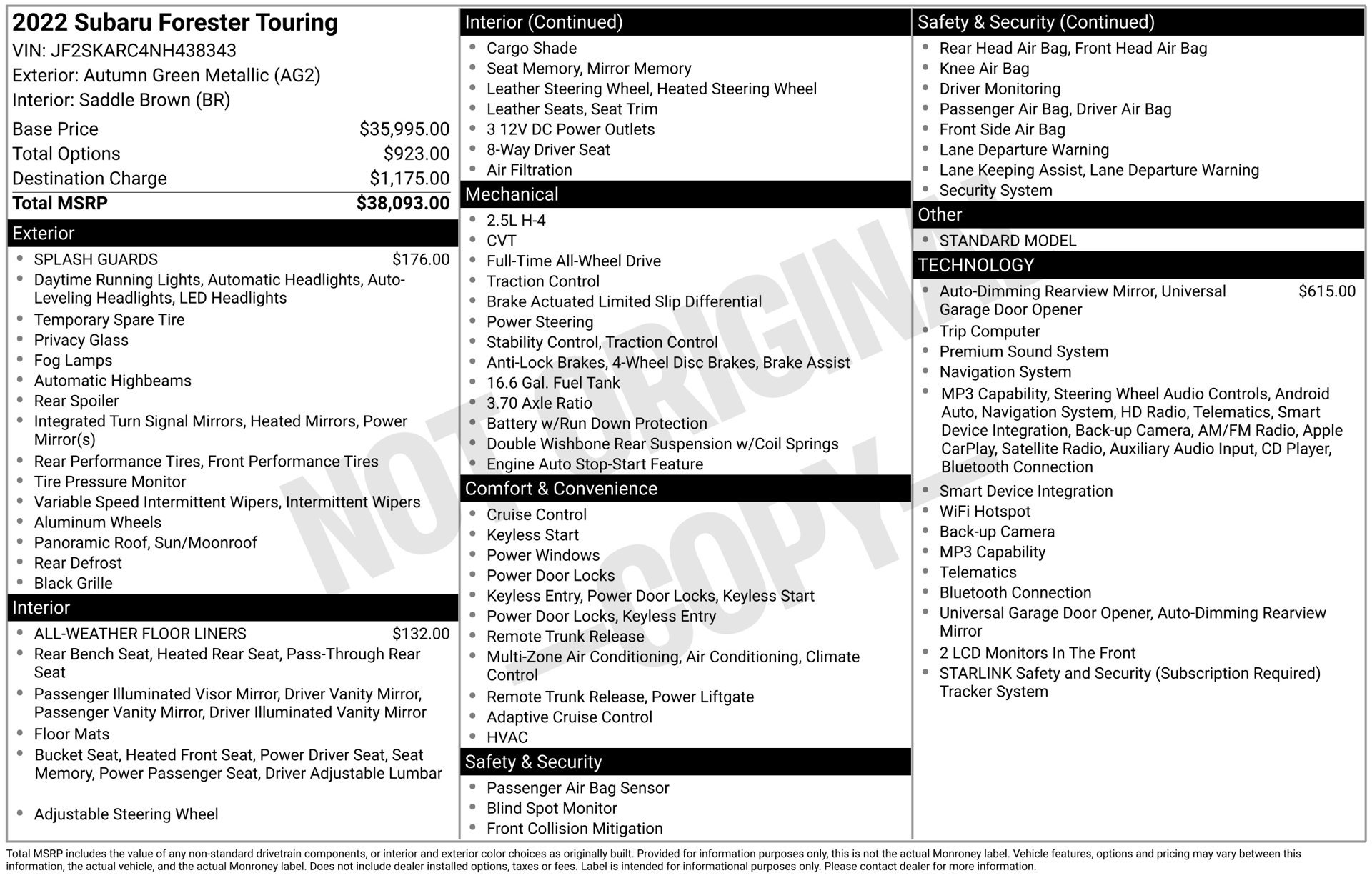 Used 2022 Subaru Forester Touring AWD/4WD image 5
