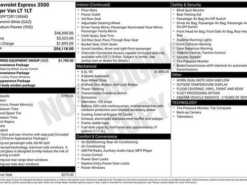 Used 2024 Chevrolet Express 3500 LT w/ LT Preferred Equipment Group image 29