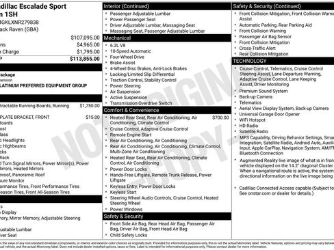 Used 2022 Cadillac Escalade Sport Platinum AWD/4WD image 30