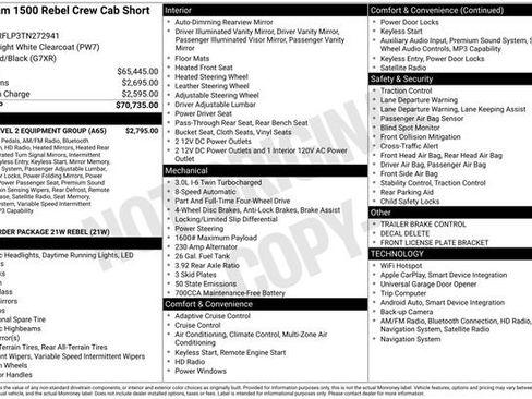 New 2026 RAM 1500 Rebel w/ Rebel Level 2 Equipment Group AWD/4WD image 17