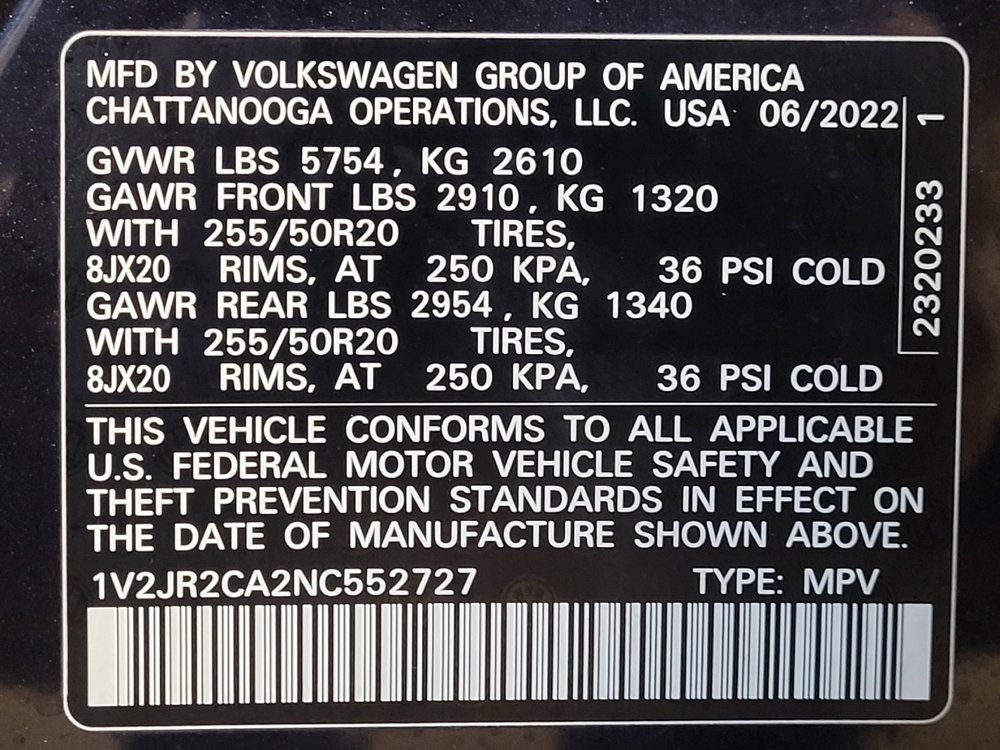 Used 2022 Volkswagen Atlas SE FWD image 33