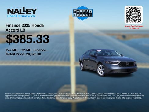 Certified 2025 Honda Accord LX image 3