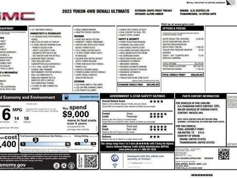 Used 2023 GMC Yukon Denali Ultimate AWD/4WD image 2