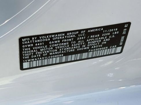 Used 2020 Volkswagen Passat 2.0T SE w/ Sunroof Package image 25