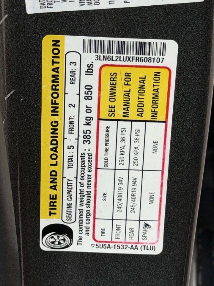 Used 2015 Lincoln MKZ Hybrid w/ Equipment Group 202A Reserve FWD image 17