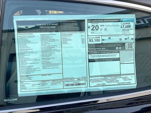 New 2026 Genesis G70 3.3T Sport Prestige image 14