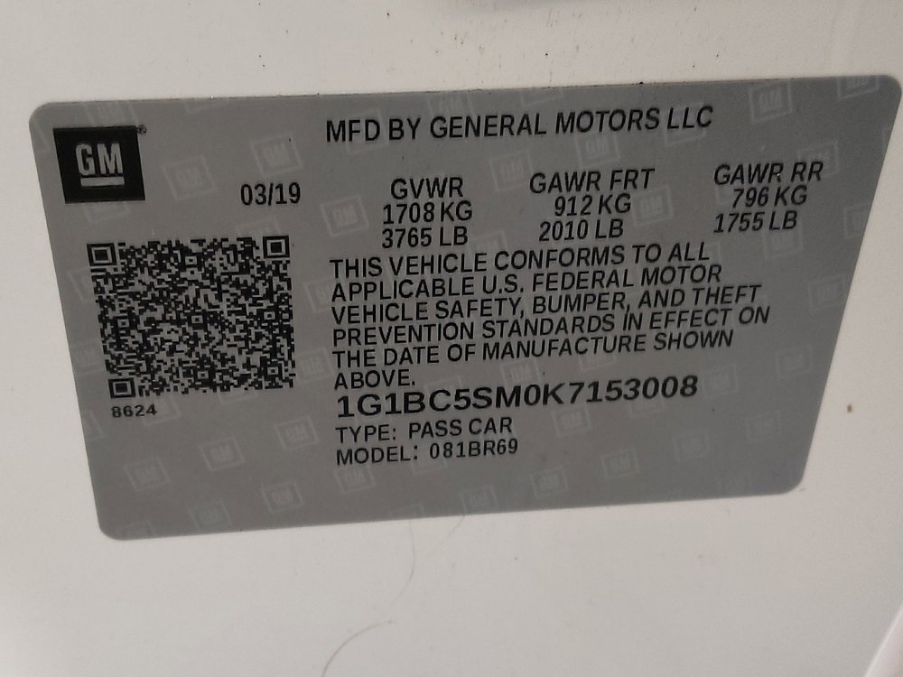 Used 2019 Chevrolet Cruze LS w/ LS Convenience Package FWD image 33