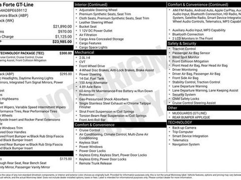Used 2023 Kia Forte GT-Line w/ GT-Line Technology Package FWD image 5