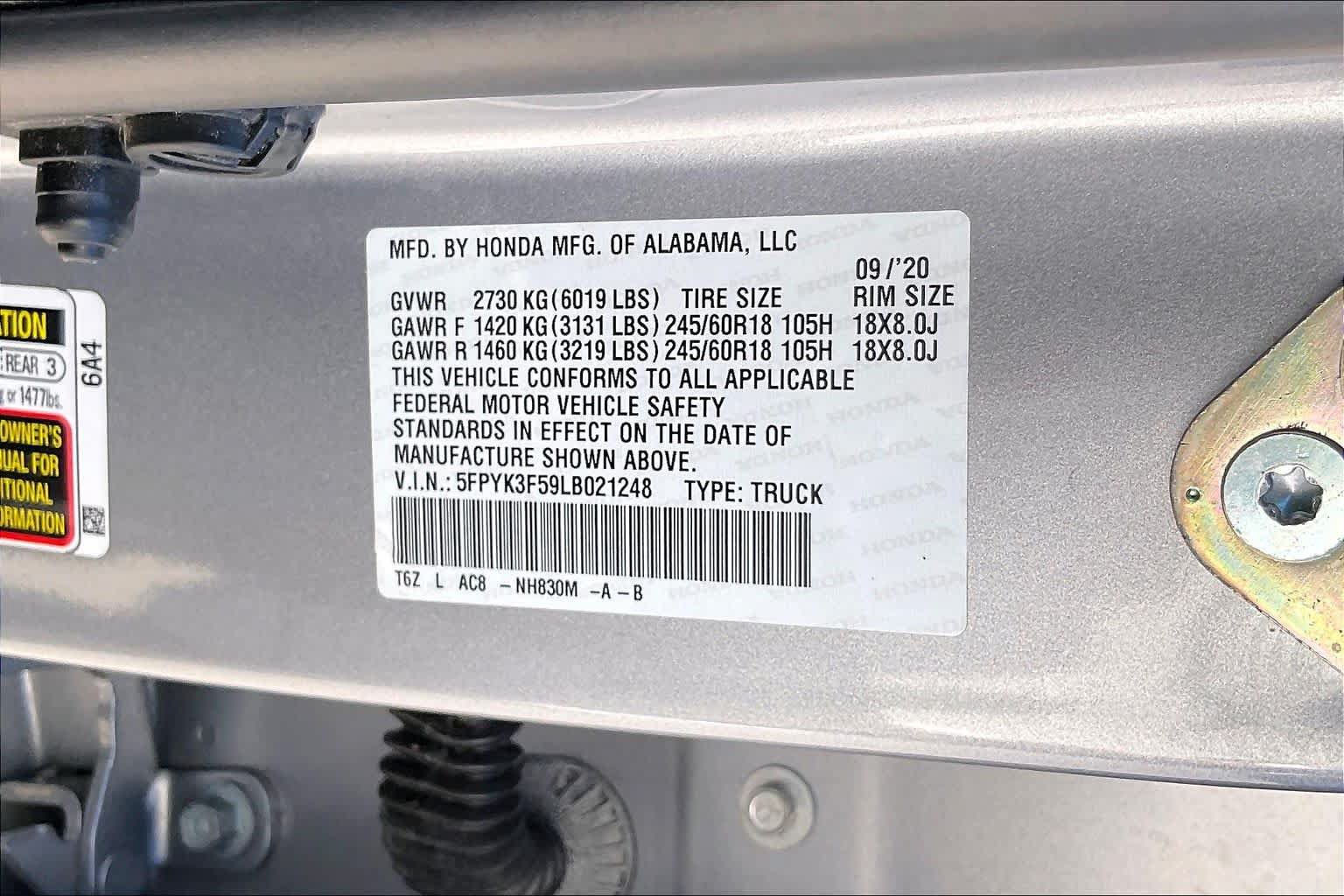 Used 2020 Honda Ridgeline RTL image 37