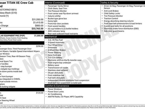 Used 2009 Nissan Titan XE w/ XE Popular Equipment Pkg AWD/4WD image 29