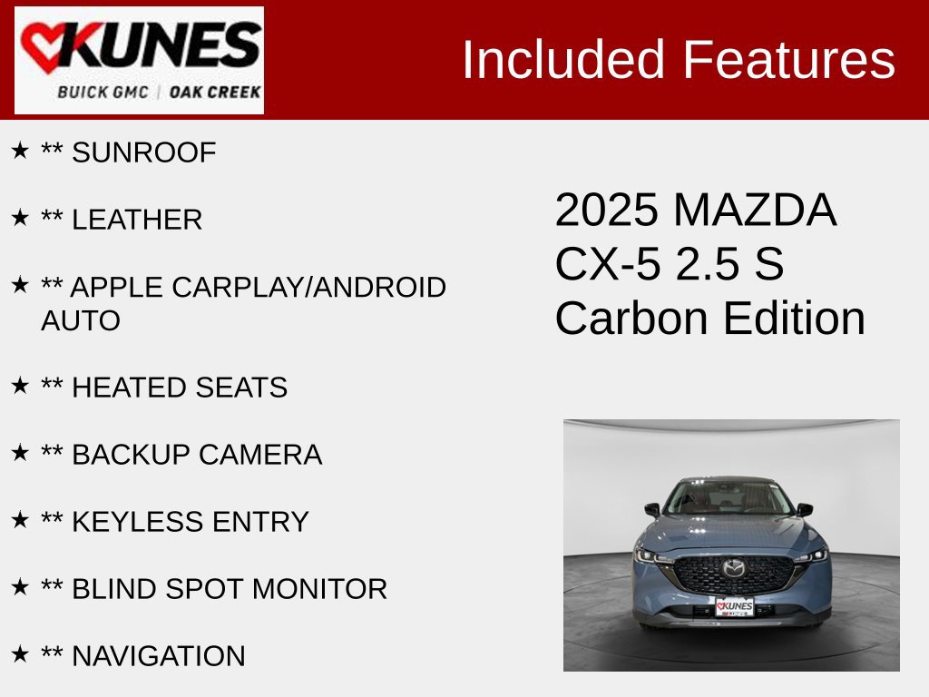 Used 2025 MAZDA CX-5 Carbon Edition AWD/4WD image 2