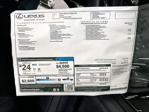 New 2026 Lexus RX 350 AWD w/ Convenience Package image 14