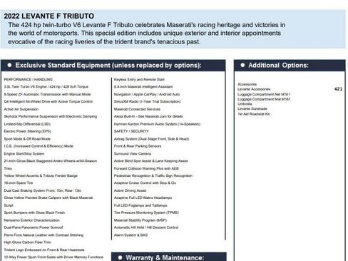 Used 2022 Maserati Levante F Tributo image 1
