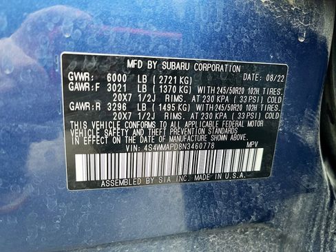 Used 2022 Subaru Ascent Limited w/ Technology Package AWD/4WD image 33